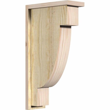 Ekena Millwork Alpine Rough Sawn Corbel w/Backplate, Douglas Fir, 6"W x 14"D x 26"H COR06X14X26ALP01RDF